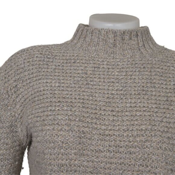 Roots Lambs Wool Sweater Gray Tan Long Sleeve Size Small - Picture 2 of 10
